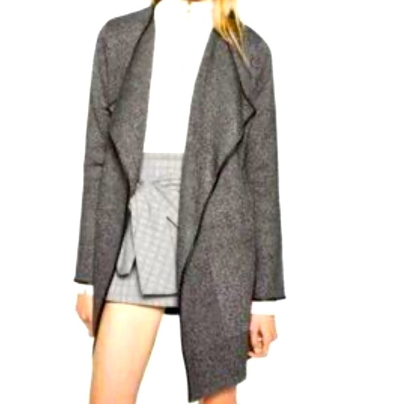 Zara Knit Open Front Gray Cardigan – Size Small - Picture 2 of 9